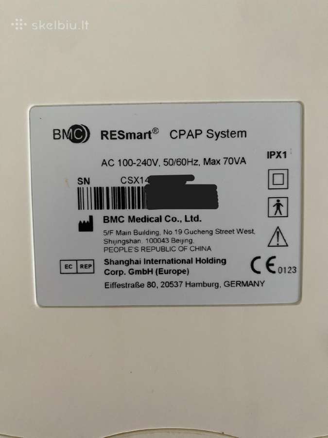 BMC Resmart Cpap miego apnėjos aparatas su drėkint - nuotraukos Nr. 5