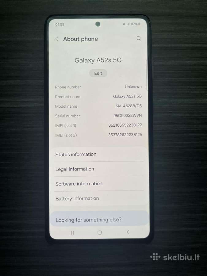 Samsung galaxy a52s 5G - nuotraukos Nr. 2