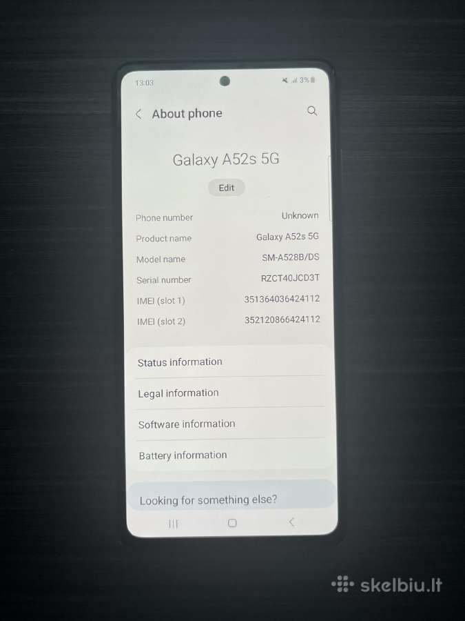 Samsung galaxy a52s 5G - nuotraukos Nr. 2