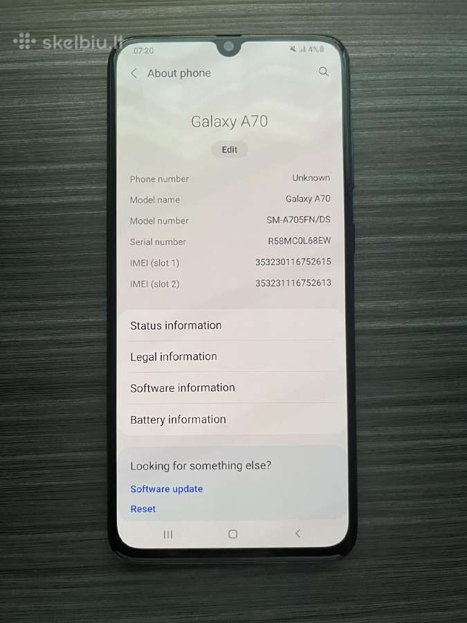 Samsung galaxy a70 - nuotraukos Nr. 2