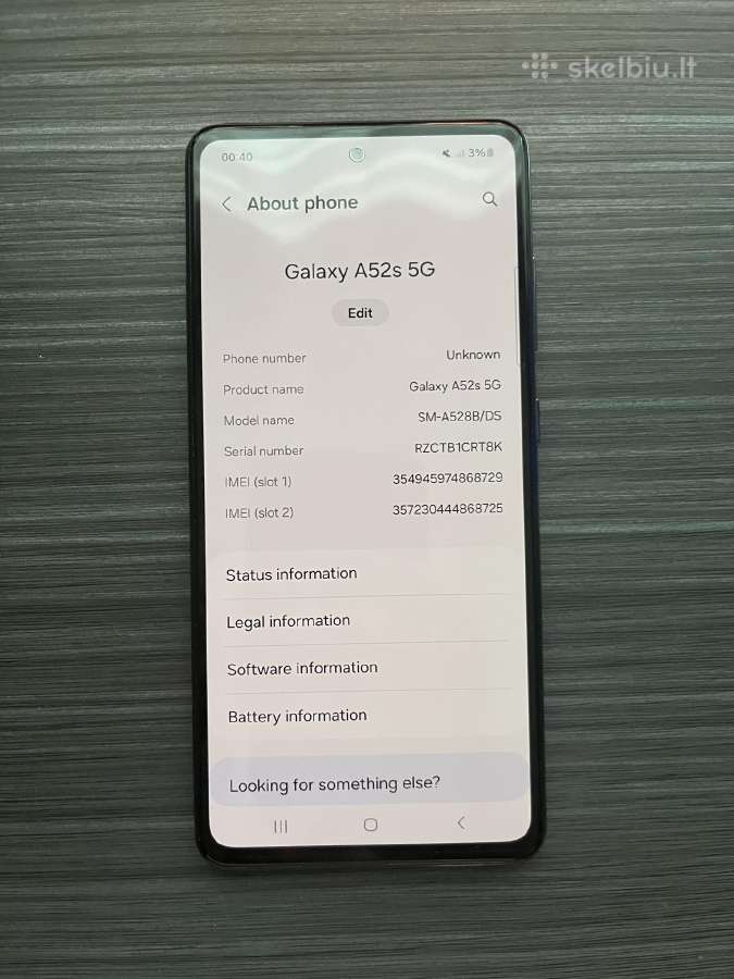 Samsung galaxy a52s 5G - nuotraukos Nr. 2