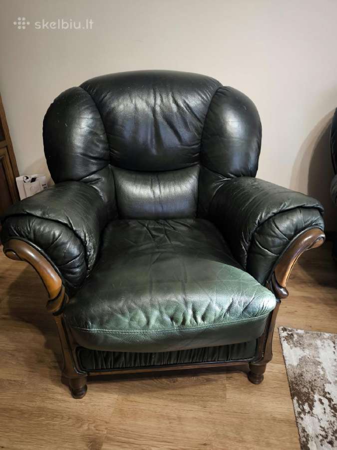 Odinė sofa - nuotraukos Nr. 3