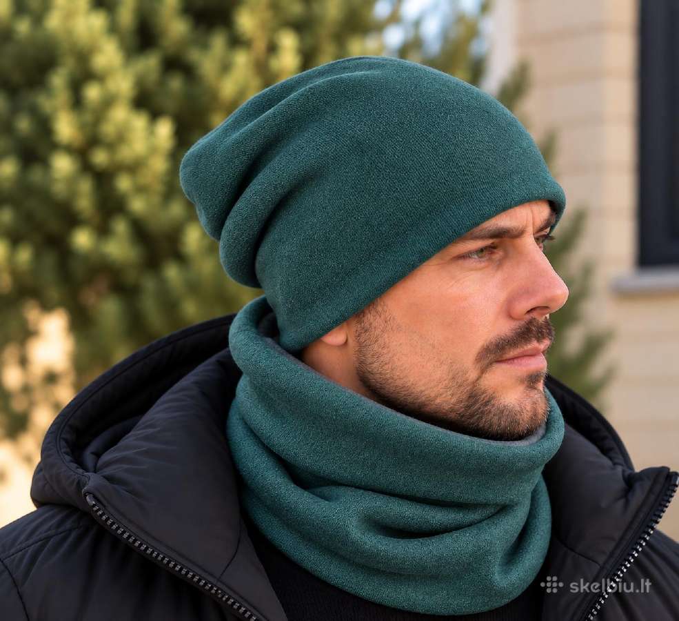 Rankų darbo vyriškos kepurės, kaklo movos - nuotraukos Nr. 4