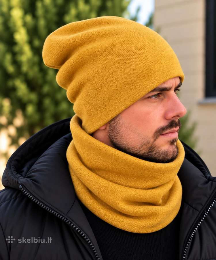 Rankų darbo vyriškos kepurės, kaklo movos - nuotraukos Nr. 6