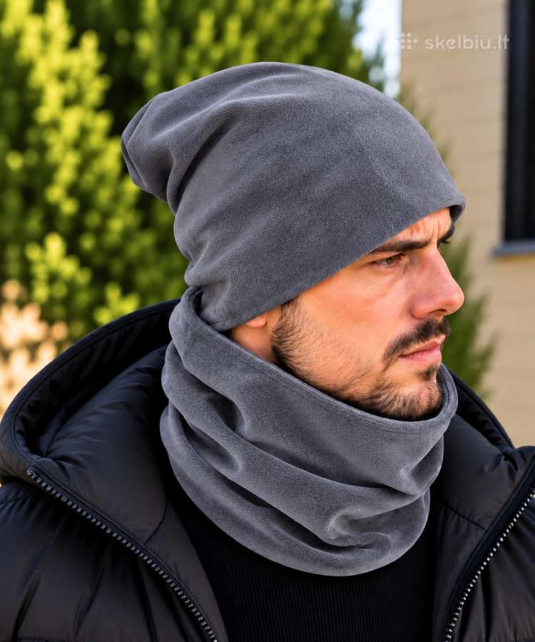 Rankų darbo vyriškos kepurės, kaklo movos - nuotraukos Nr. 9