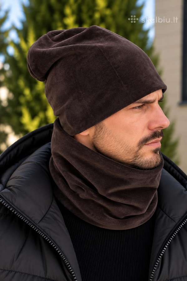 Rankų darbo vyriškos kepurės, kaklo movos - nuotraukos Nr. 11