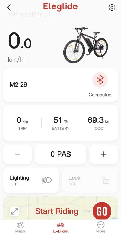 El. dviratis Eleglide Mopride 2 / 30 kmh / 100 km - nuotraukos Nr. 3