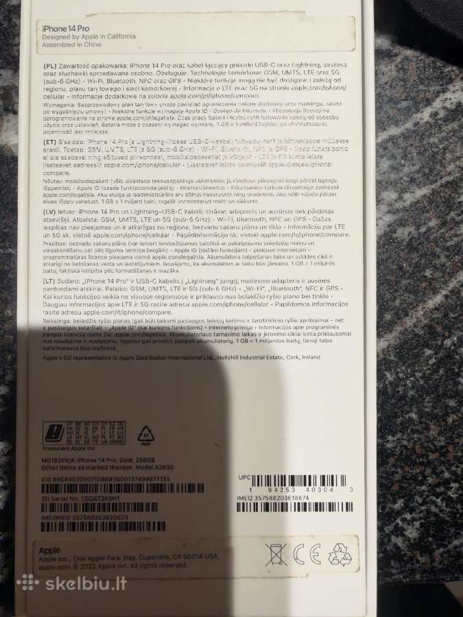 iPhone 14 gold 256gb - nuotraukos Nr. 3