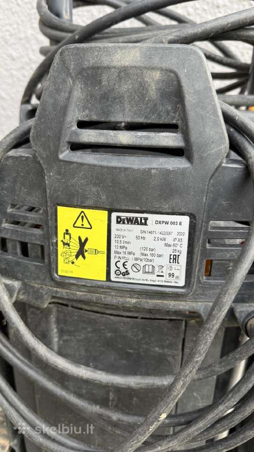 Dewalt Dxpw 003 E aukšto spaudimo plovykla - nuotraukos Nr. 2
