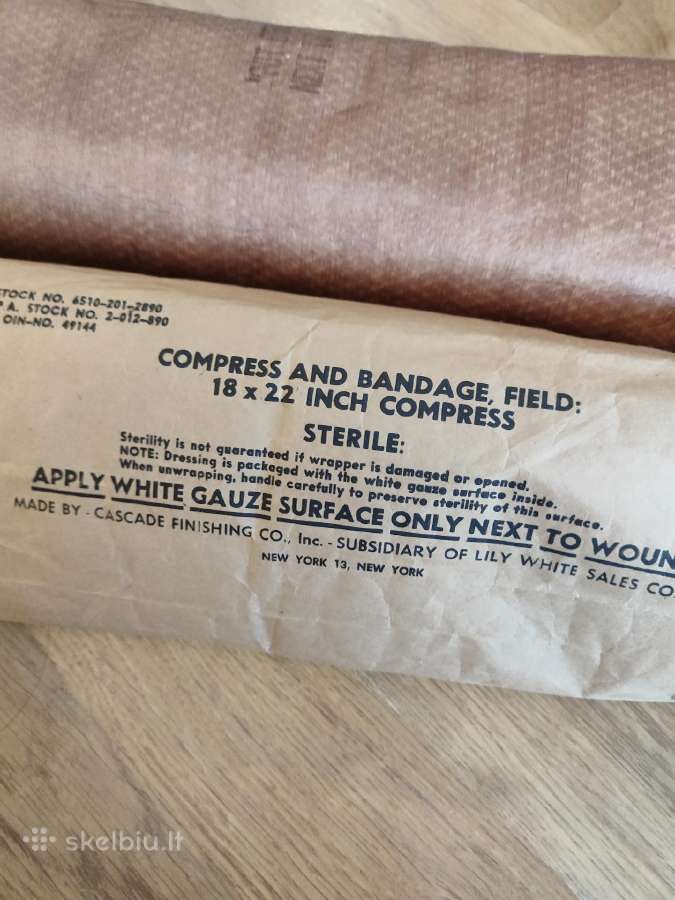 Originalus Us Army lauko bintas / kompresas - nuotraukos Nr. 2