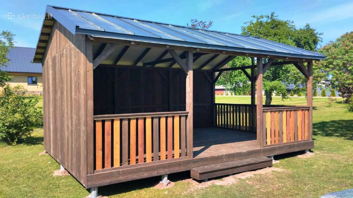Medinė sodo stoginė 24 m² (4x6 m) - nuotraukos Nr. 2