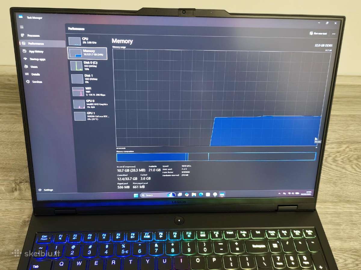 Rtx 4080 12gb, intel i9, 2tb SSD, 32gb RAM, 240hz - nuotraukos Nr. 5