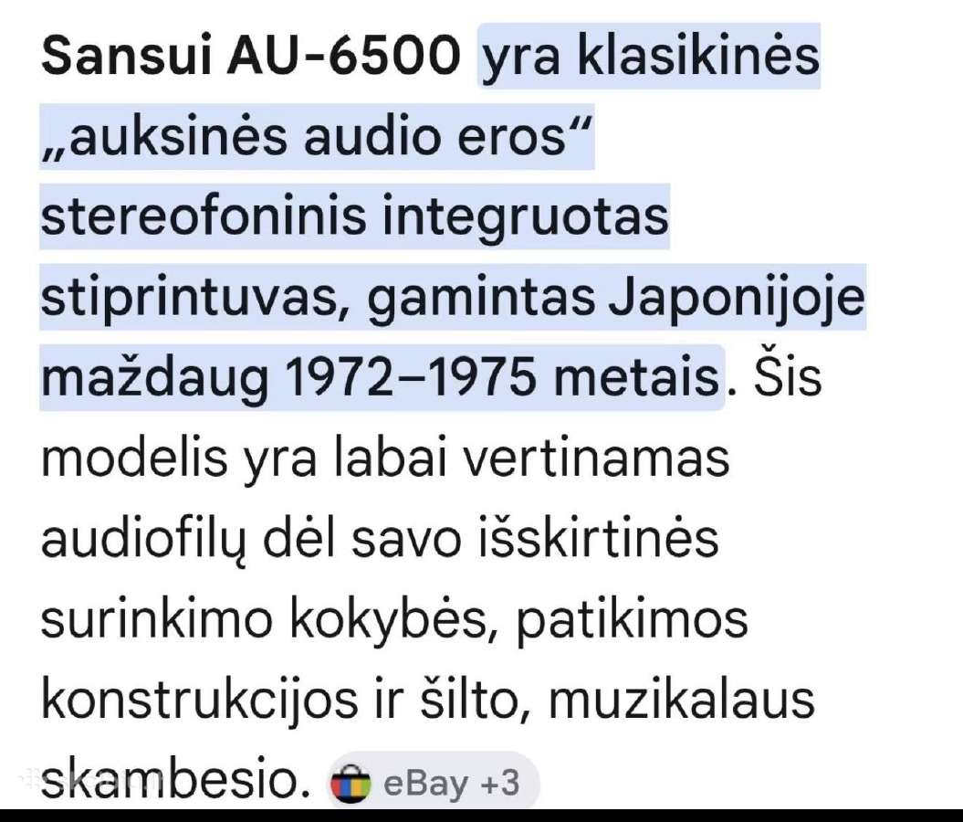Sansui Au-6500 - nuotraukos Nr. 5