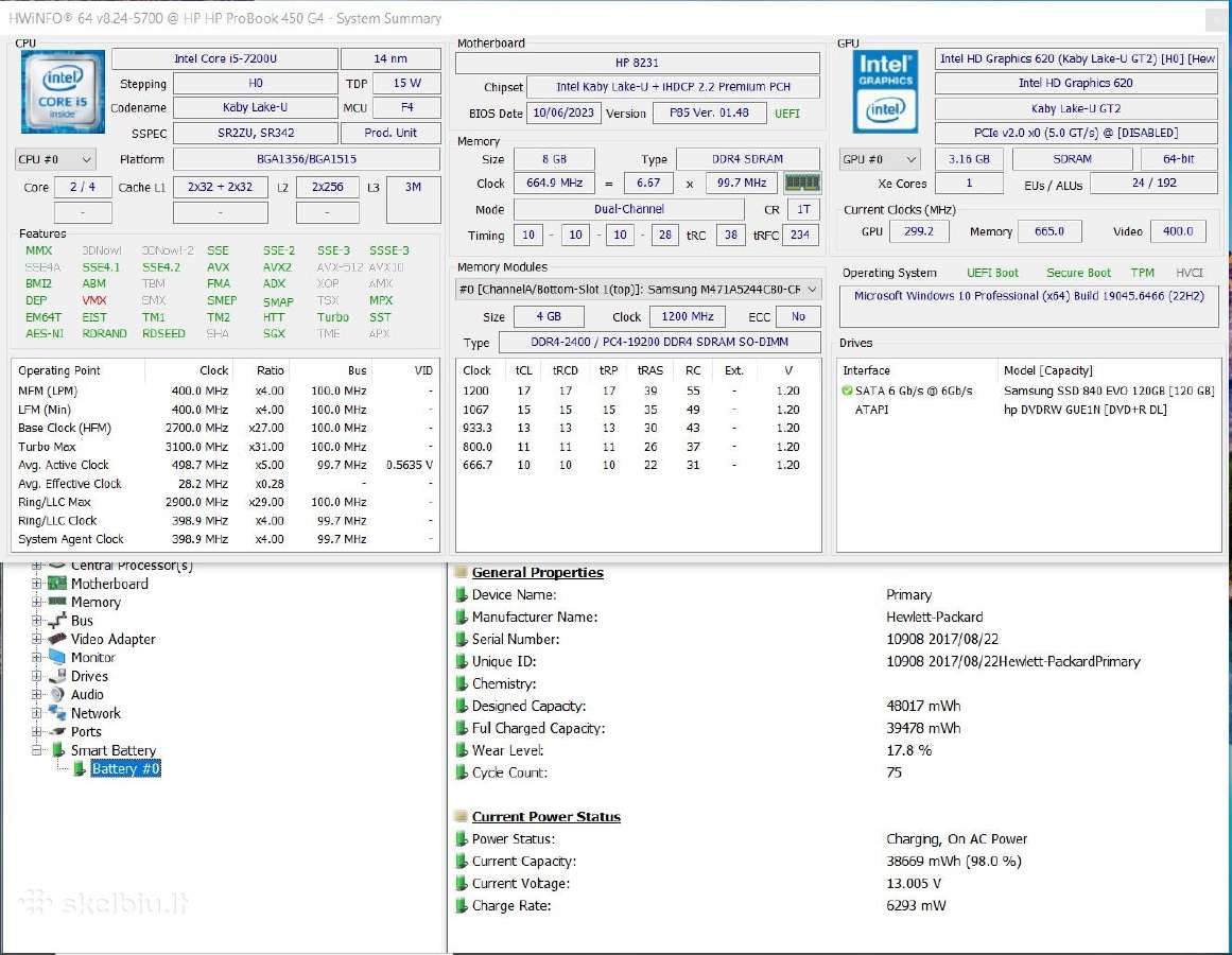 Hp Probook 450 G4 - nuotraukos Nr. 7