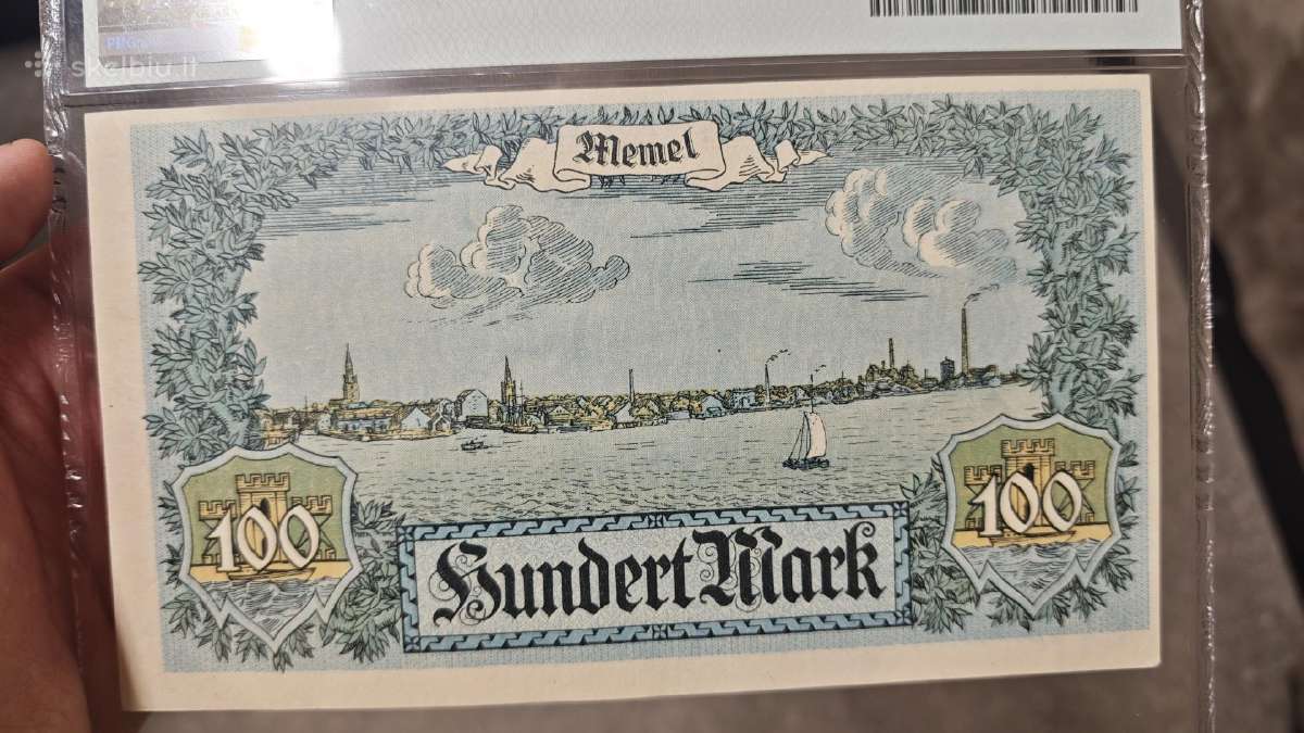Memel 100 Mark Pmg63 Epq 1922 - nuotraukos Nr. 4