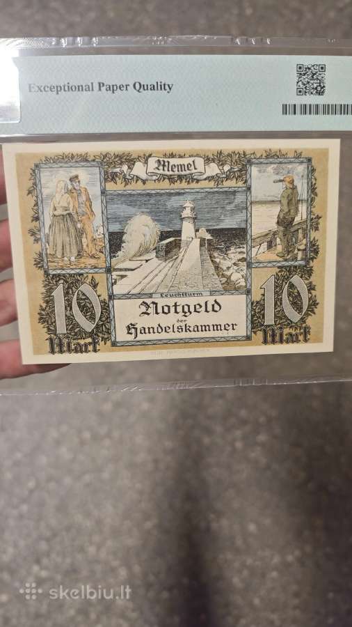 Memel 10 Mark Pmg66 Epq 1922 - nuotraukos Nr. 4