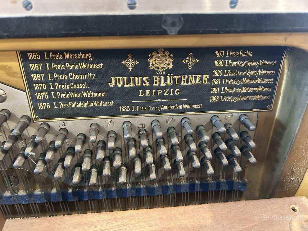 Istorinis J. Blüthner Pianinas 1887-1888m. - nuotraukos Nr. 10