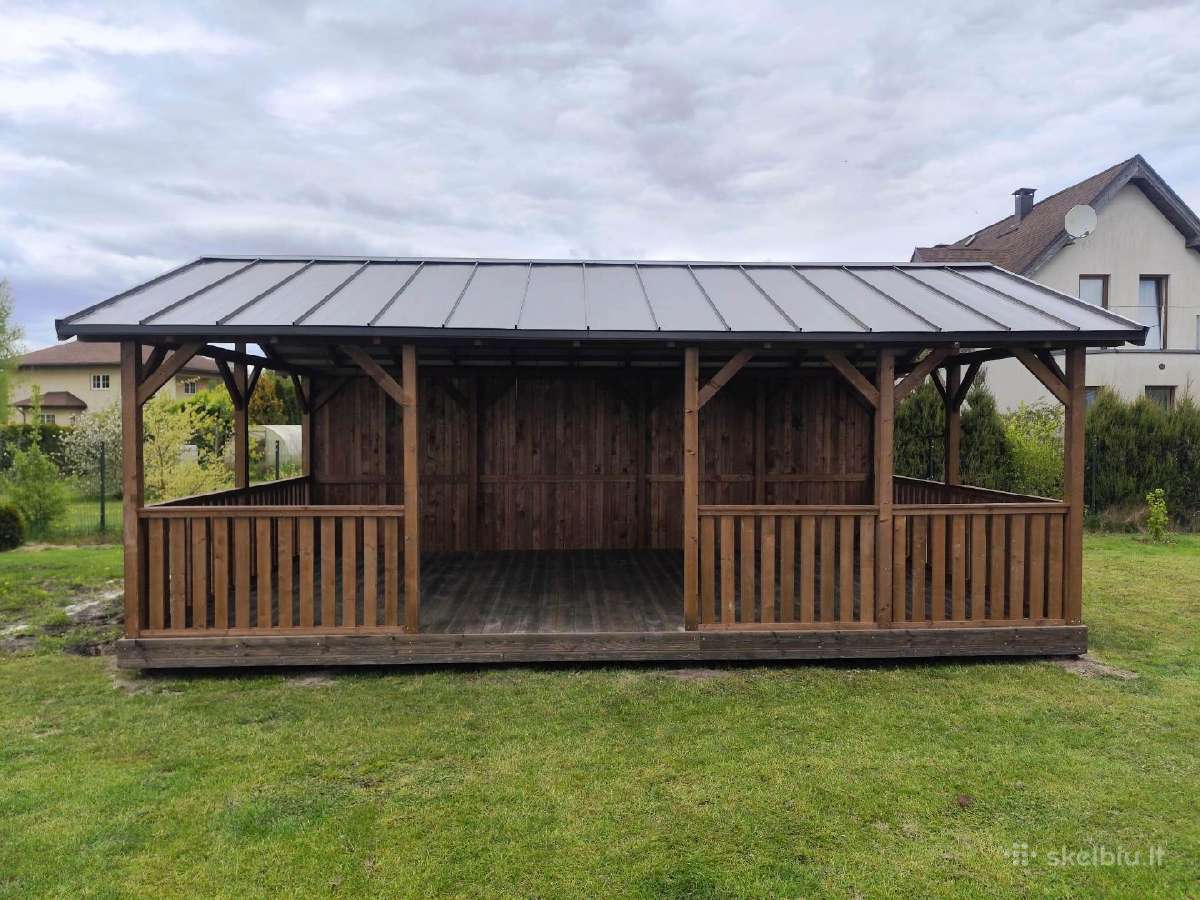 Stilinga medinė sodo stoginė 4x7 m (28 m²) - nuotraukos Nr. 2