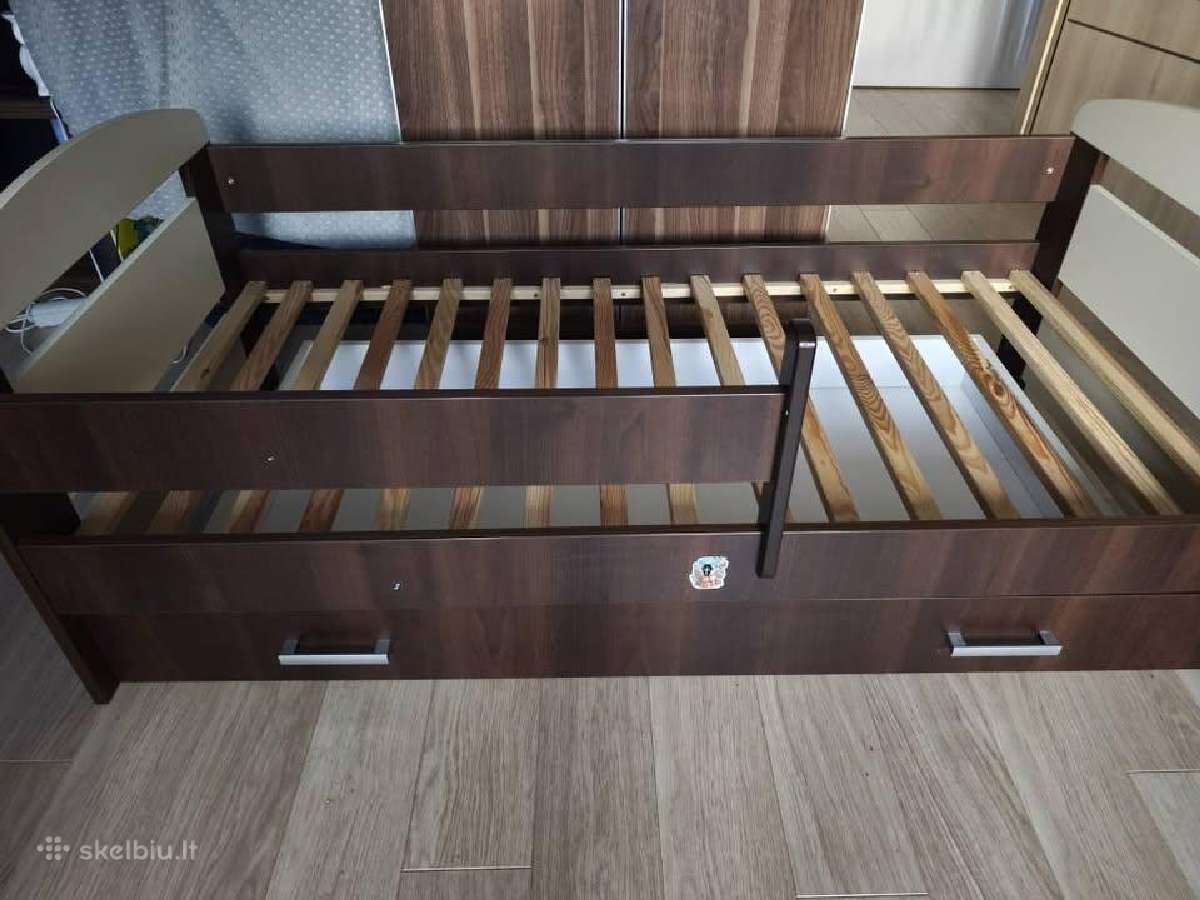2 x Medinės tvirtos lovos vaikams 165x85 - nuotraukos Nr. 3