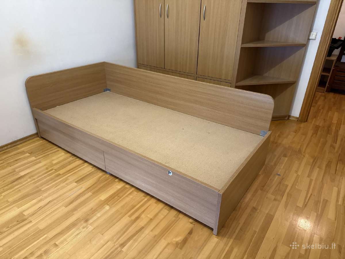 Viengulė lova su stalčiais 90x200cm - nuotraukos Nr. 3