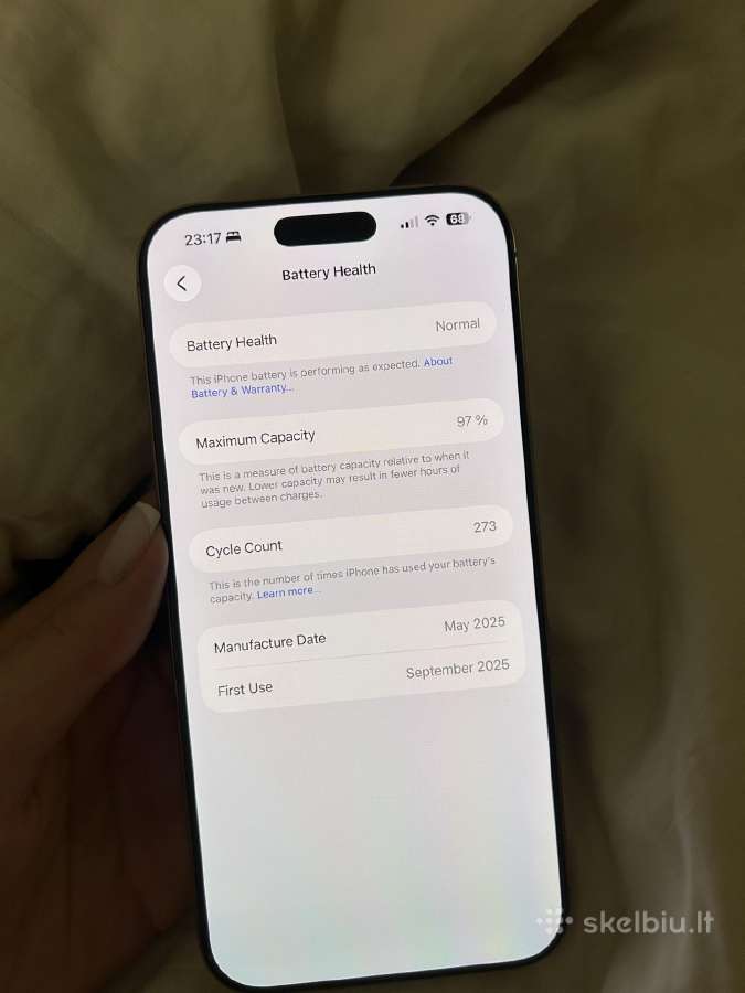 iPhone 16 pro max 256gb 97% - nuotraukos Nr. 4