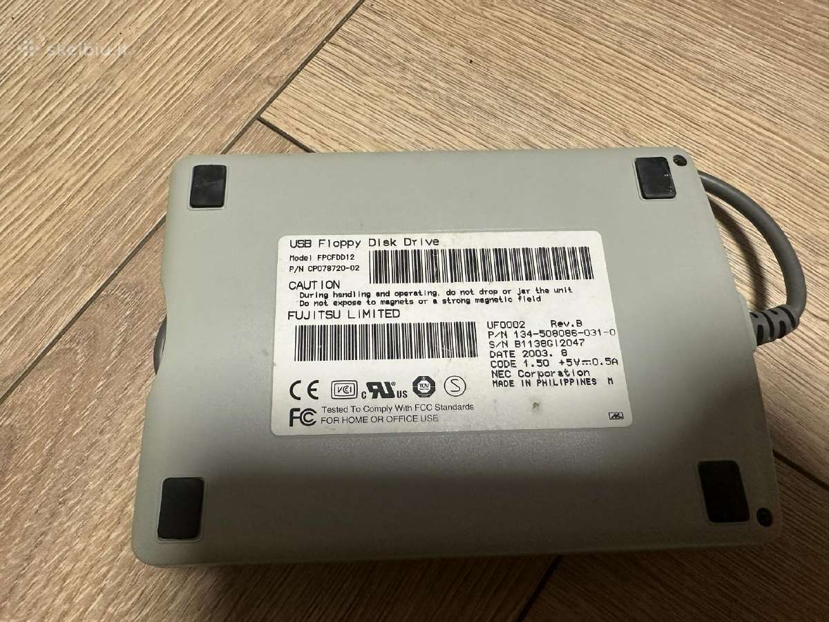 Fujitsu Usb floppy disk drive - nuotraukos Nr. 3