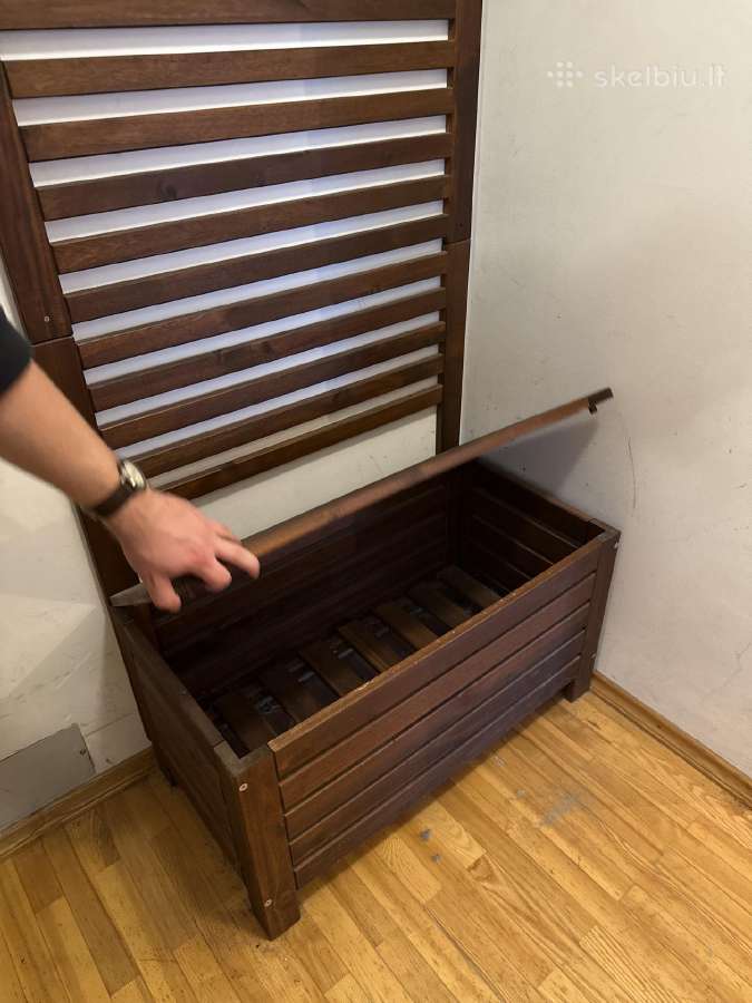 Ikea Äpplarö suoliukas su kabykla ir daiktadėže - nuotraukos Nr. 3