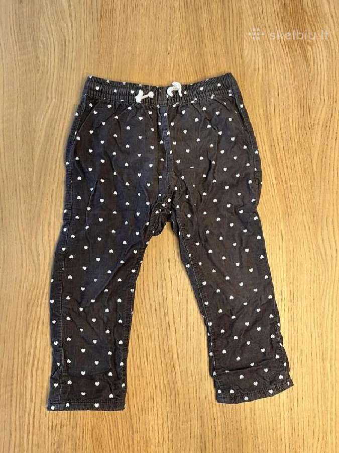 H&m kelnės su širdutėmis, 86 cm - nuotraukos Nr. 2