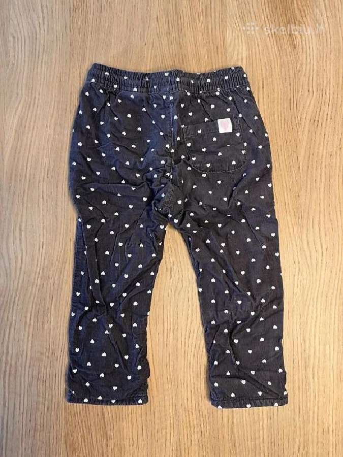H&m kelnės su širdutėmis, 86 cm - nuotraukos Nr. 2
