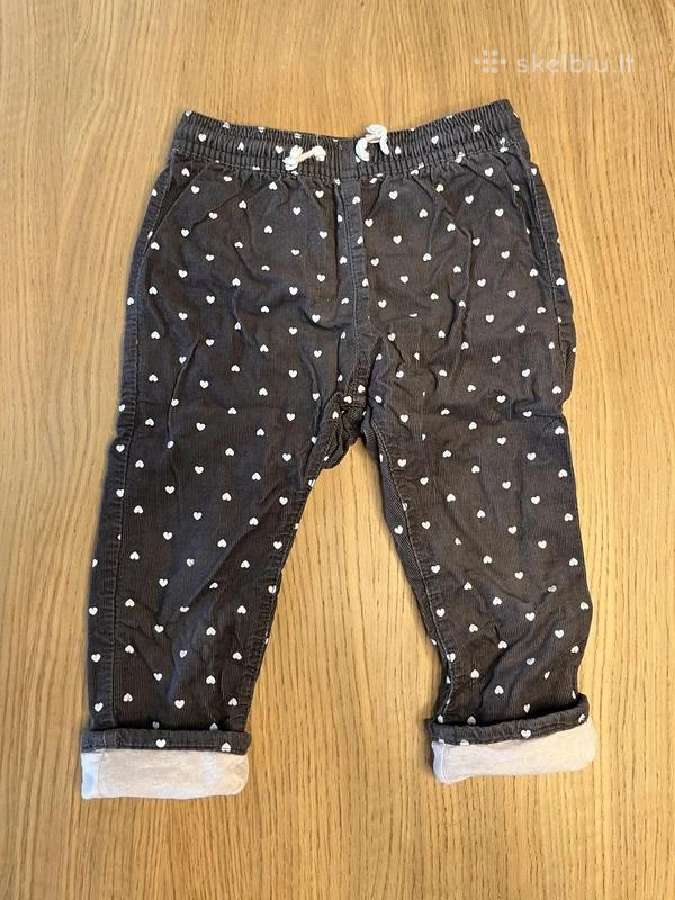 H&m kelnės su širdutėmis, 86 cm - nuotraukos Nr. 4