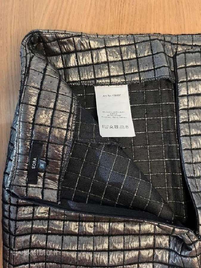 Sora metalizuotas, aukso spalvos mini sijonas, 36 - nuotraukos Nr. 3