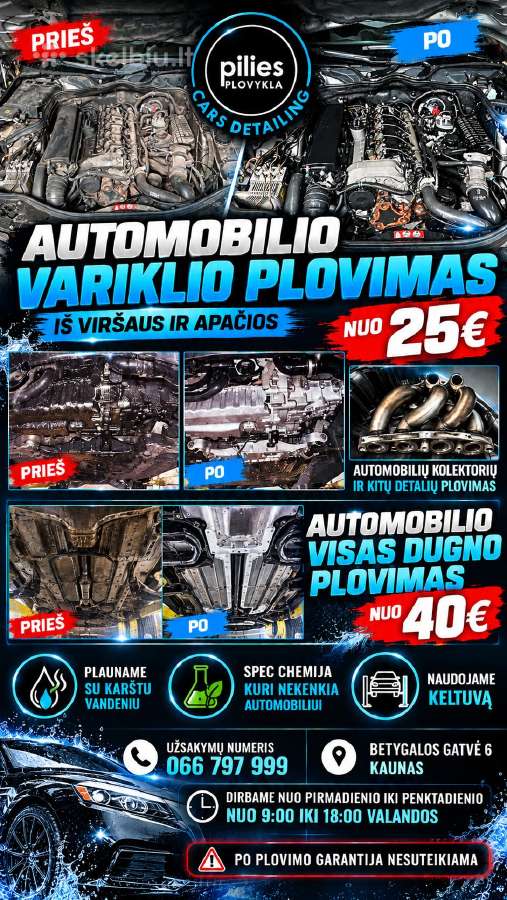 Variklių plovimas Automobilių Plovimas ir Valymas - nuotraukos Nr. 2