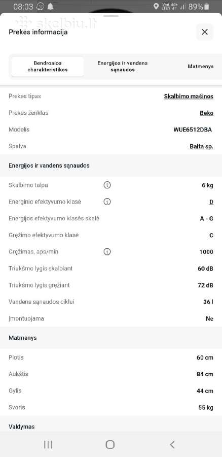 Skalbimo mašina - nuotraukos Nr. 4