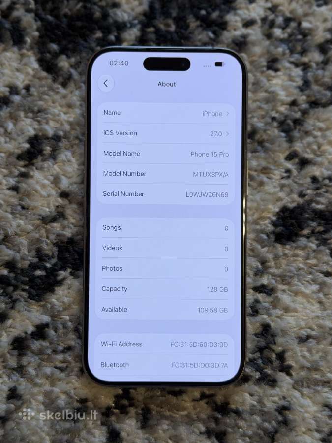 iPhone 15 Pro 128gb - nuotraukos Nr. 7