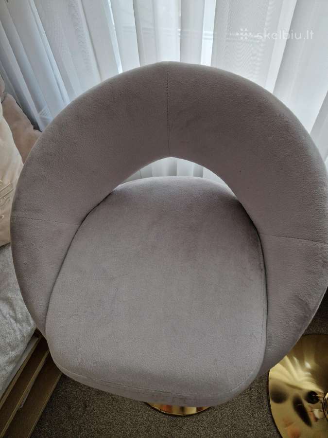 Baro kėdės 2vnt pilkos spalvos - nuotraukos Nr. 7