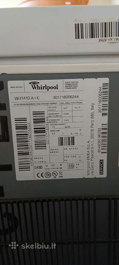 Šaldiklis Whirlpool Wh 1410 A+e - nuotraukos Nr. 7