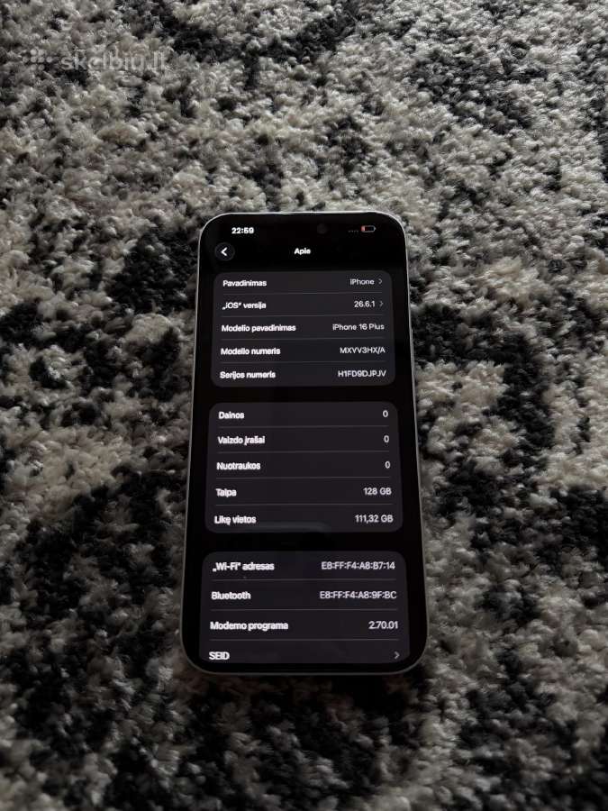 iPhone 16 Plus 128gb - nuotraukos Nr. 6