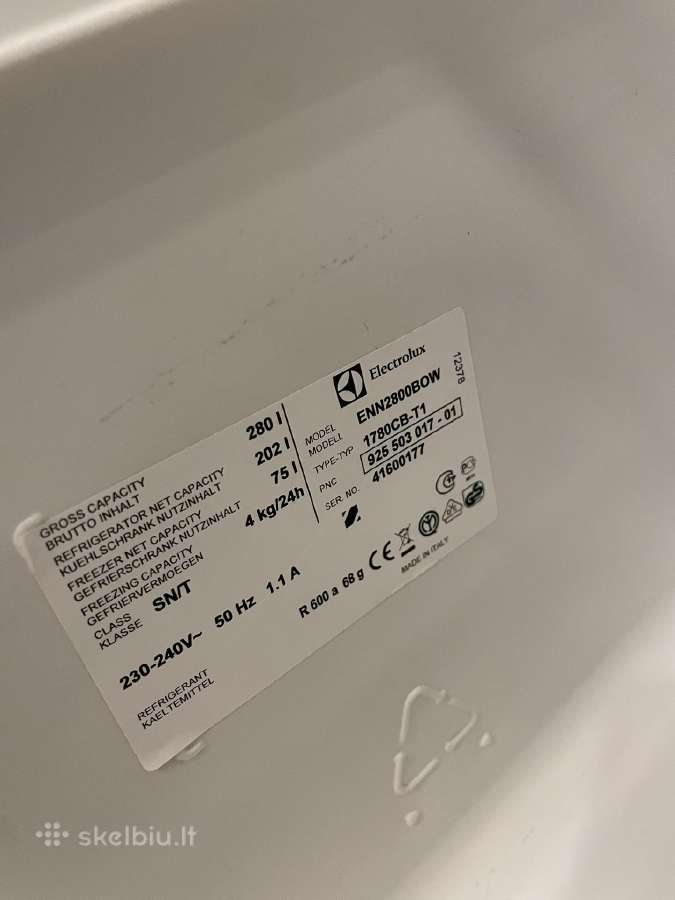 Įmontuojamas šaldytuvas Electrolux Enn2853aow - nuotraukos Nr. 2