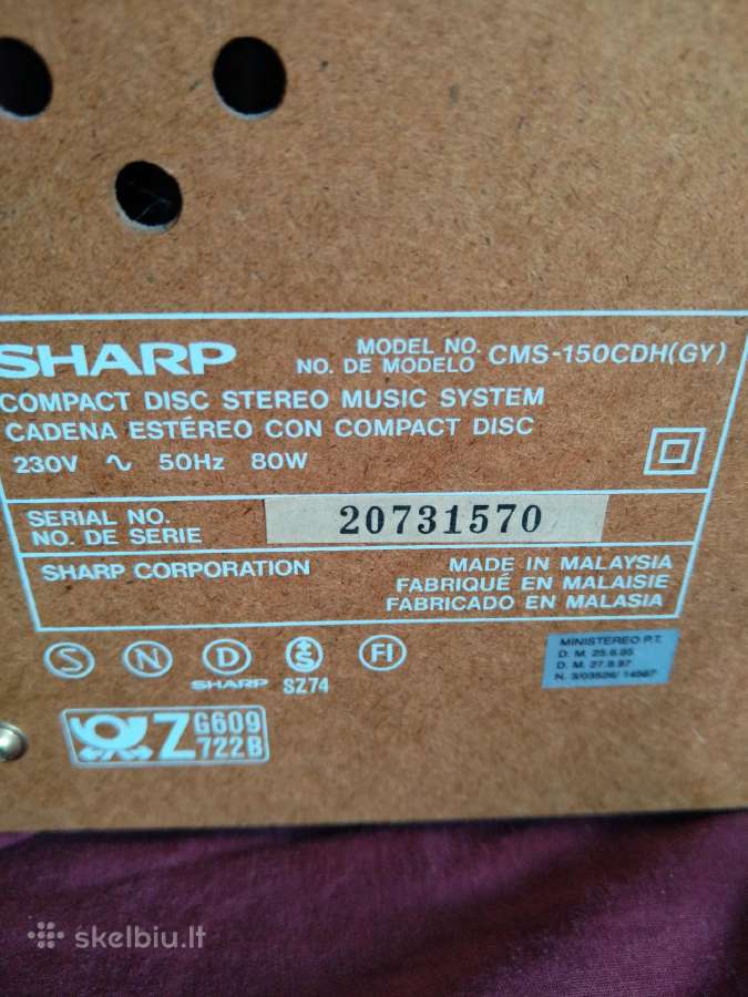 Muzikis centras Sharp - nuotraukos Nr. 2