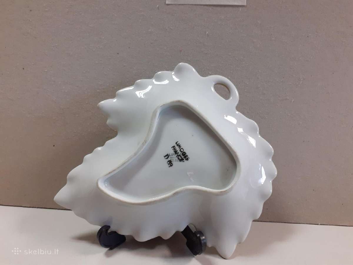 Limoges prancūziško porceliano lėkštutė 14x13cm - nuotraukos Nr. 4