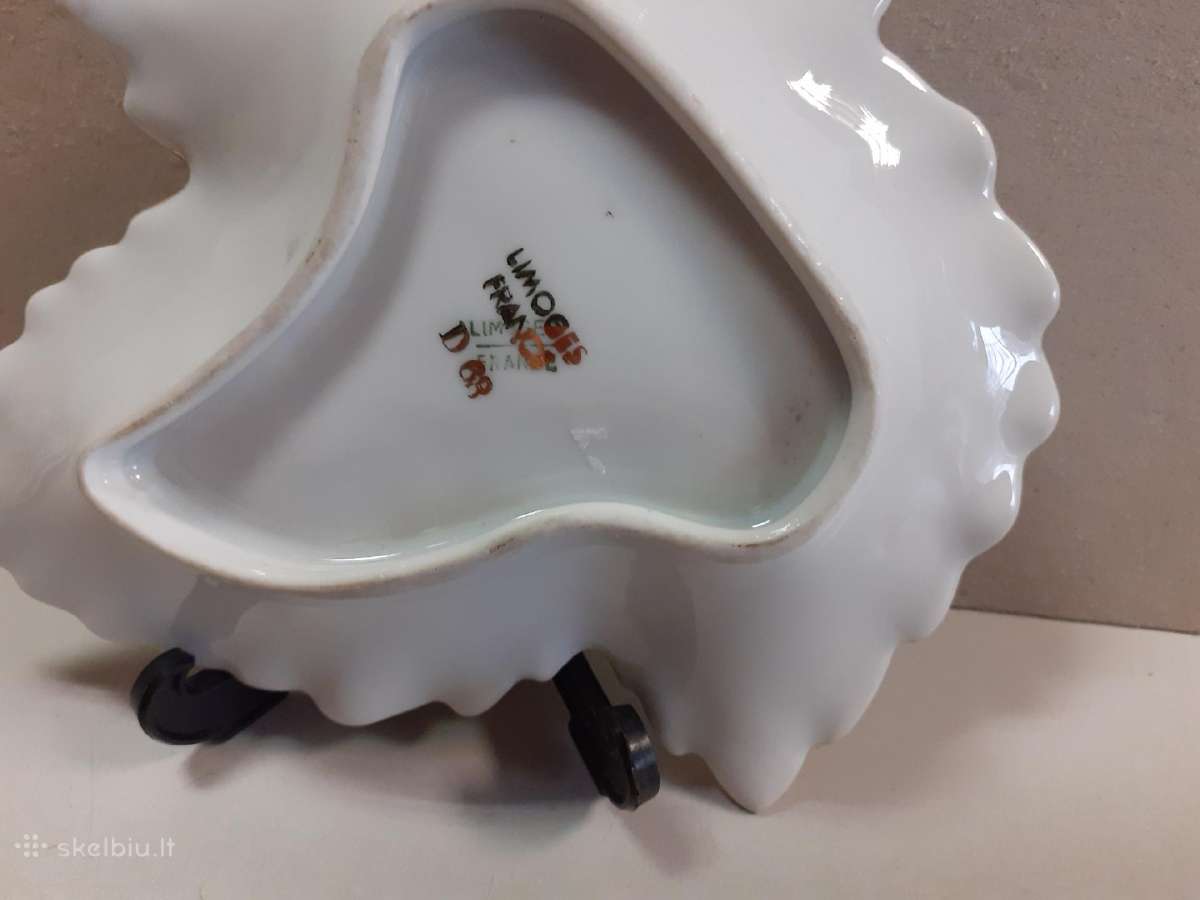 Limoges prancūziško porceliano lėkštutė 14x13cm - nuotraukos Nr. 2