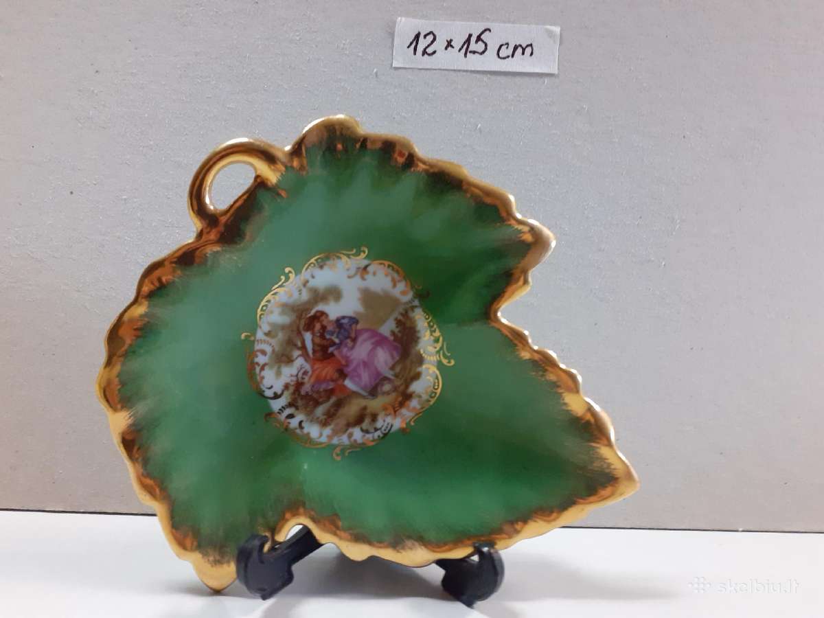 Limoges prancūziško porceliano lėkštutė 14x13cm - nuotraukos Nr. 5