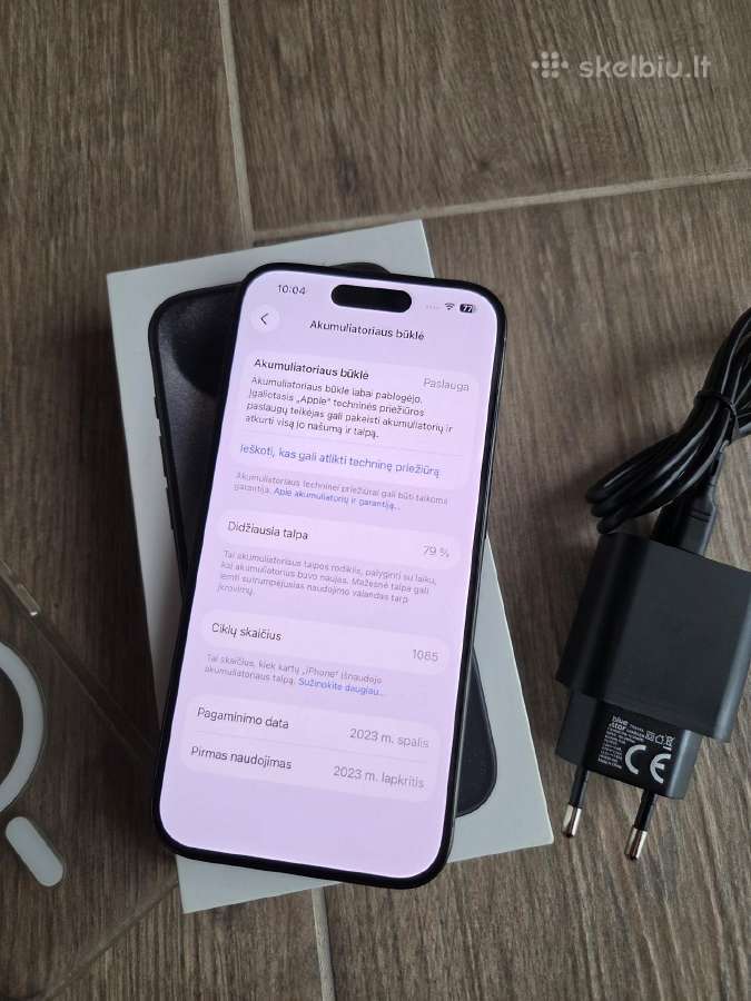 iPhone 15 Pro 128gb, tvarkingas, pilnu komplektu - nuotraukos Nr. 4
