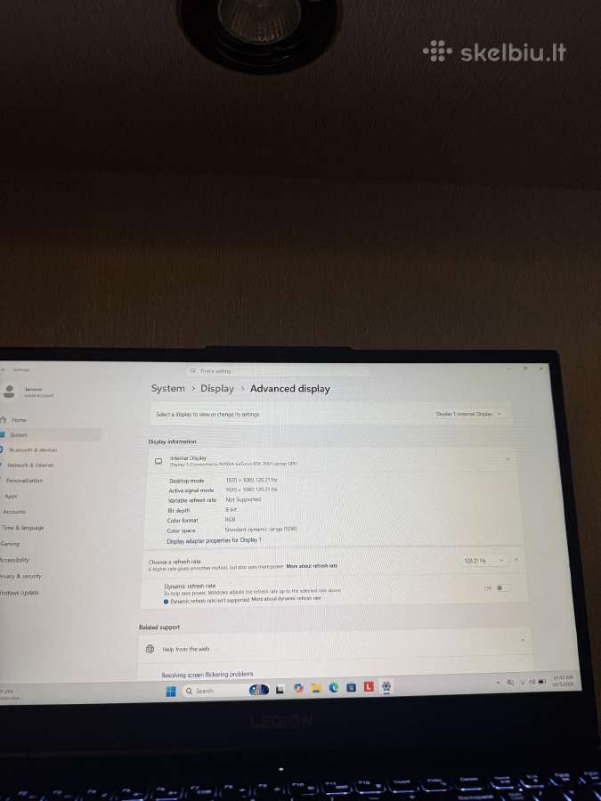 Lenovo Legion 5 15ach6 – Rtx 3050 - nuotraukos Nr. 8