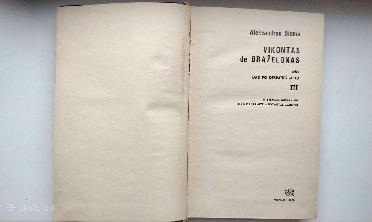 A. Diuma. Vikontas de Braželonas. 3,4 dalys - nuotraukos Nr. 3