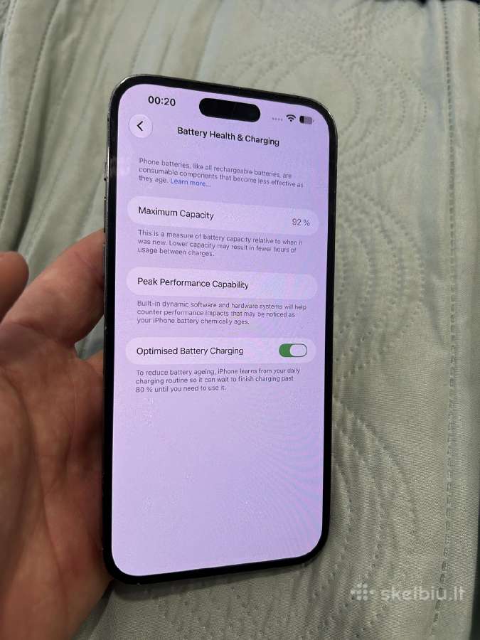 iPhone 14 pro max 128gb baterija 92 - nuotraukos Nr. 3
