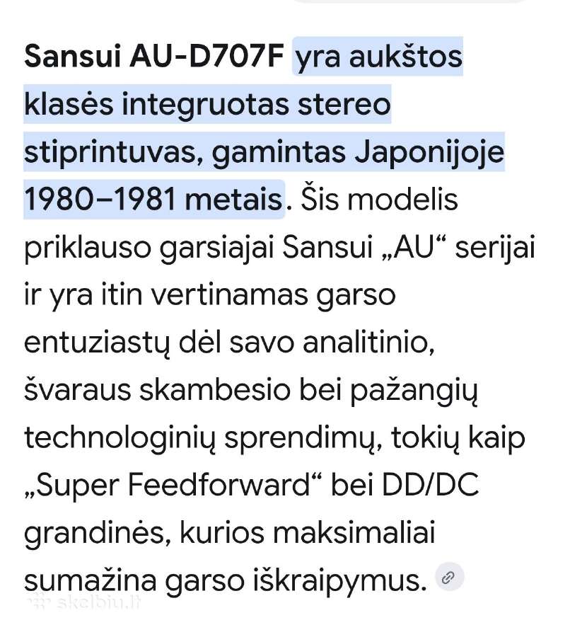Sansui Au-d 707f stiprintuvas - nuotraukos Nr. 9