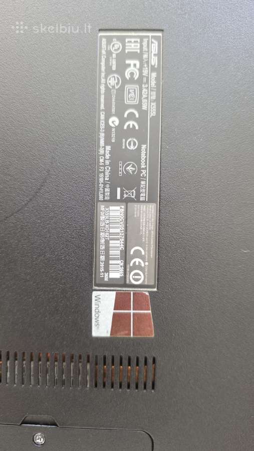 Nešiojamas kompiuteris Asus X555l - nuotraukos Nr. 4