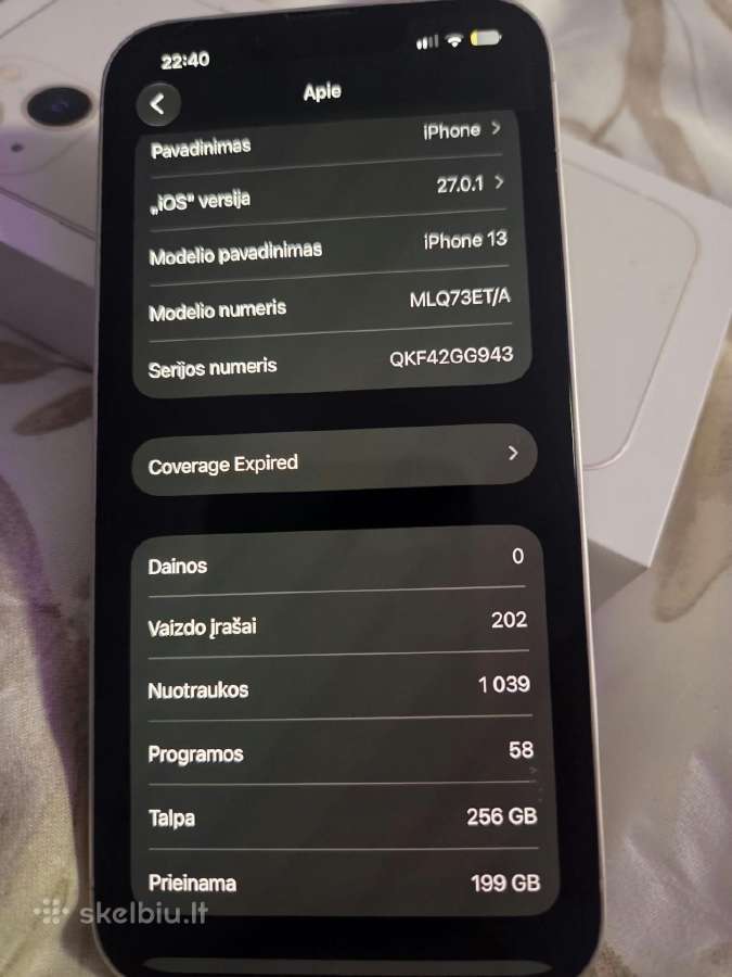 iPhone 13 256gb white - nuotraukos Nr. 3