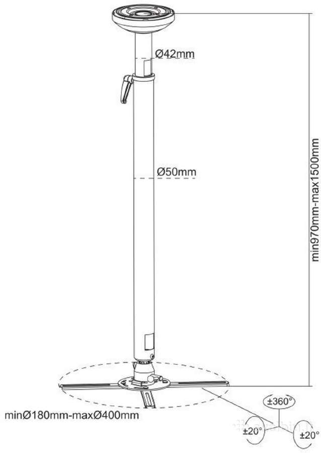 Projektoriaus stovas Multibrackets Mount HD* - nuotraukos Nr. 2